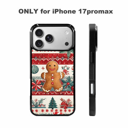 iPhone 17 Pro Max Case — Small Christmas Holly Snowflake Original Art, Custom Phone Case