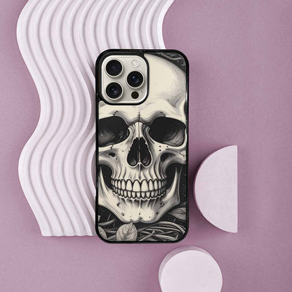 iPhone 16 Pro Max Case — 20 Skulls Overlapping Seamless Tileable Pattern, Custom Print Case Cover