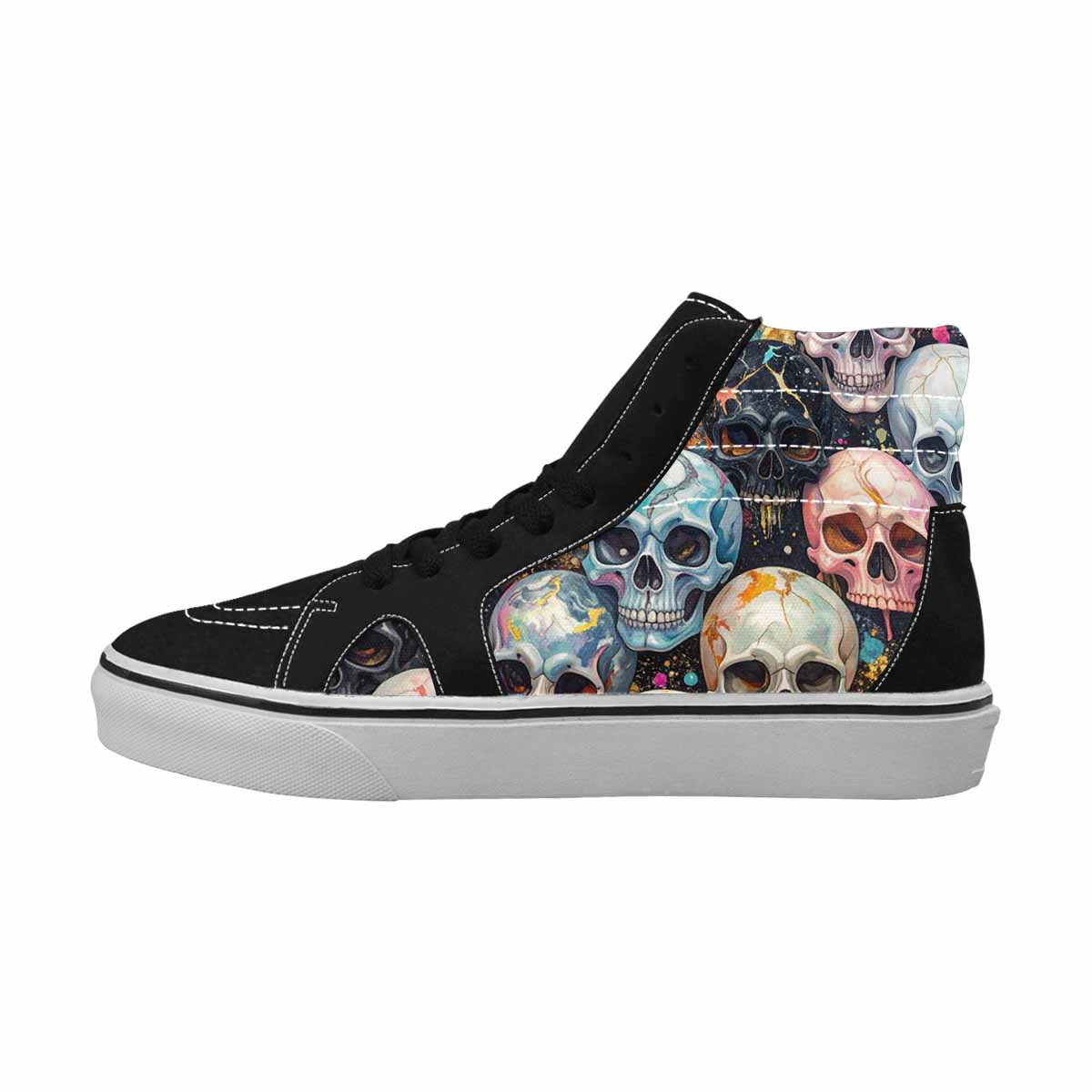 MEN'S Skulls  Marble Skulls High Top Canvas Dreamcore Custom Shoes