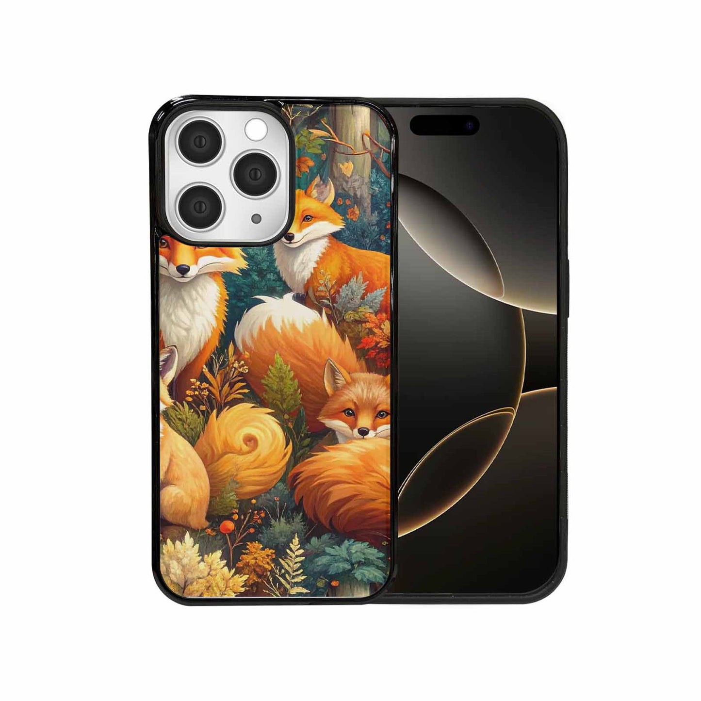 iPhone 15 Pro Max Case — Fox Forest Fox Forest Pattern Hundreds, Personalized Phone Case