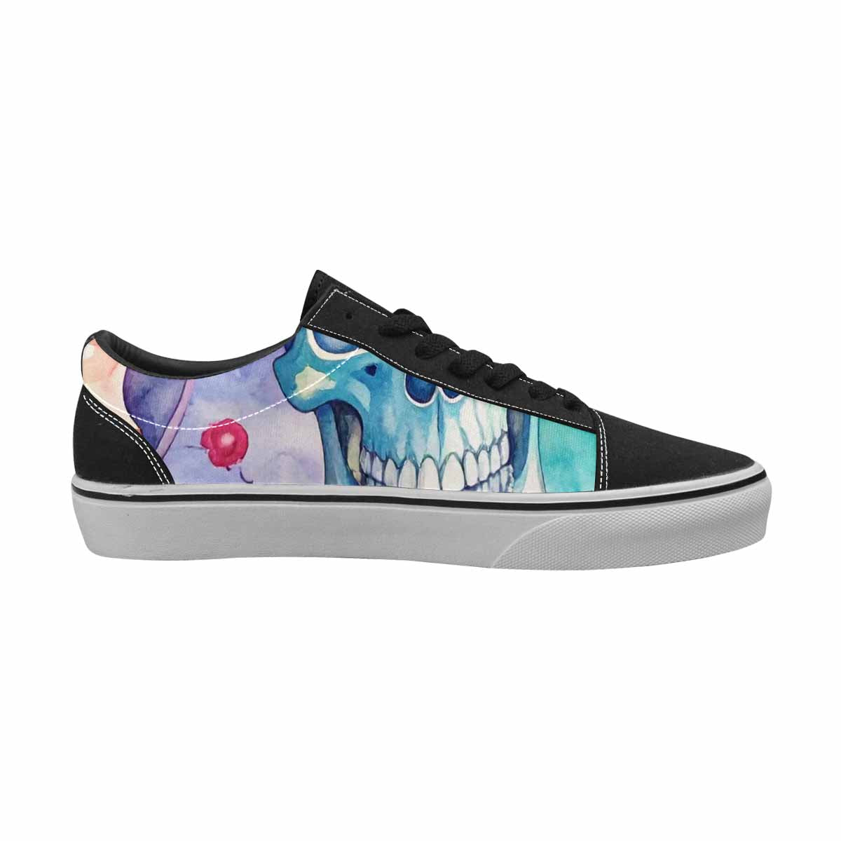 WOMEN'S Kulls - Watercolor Canvas Lace-Up Aesthetic Custom Shoes