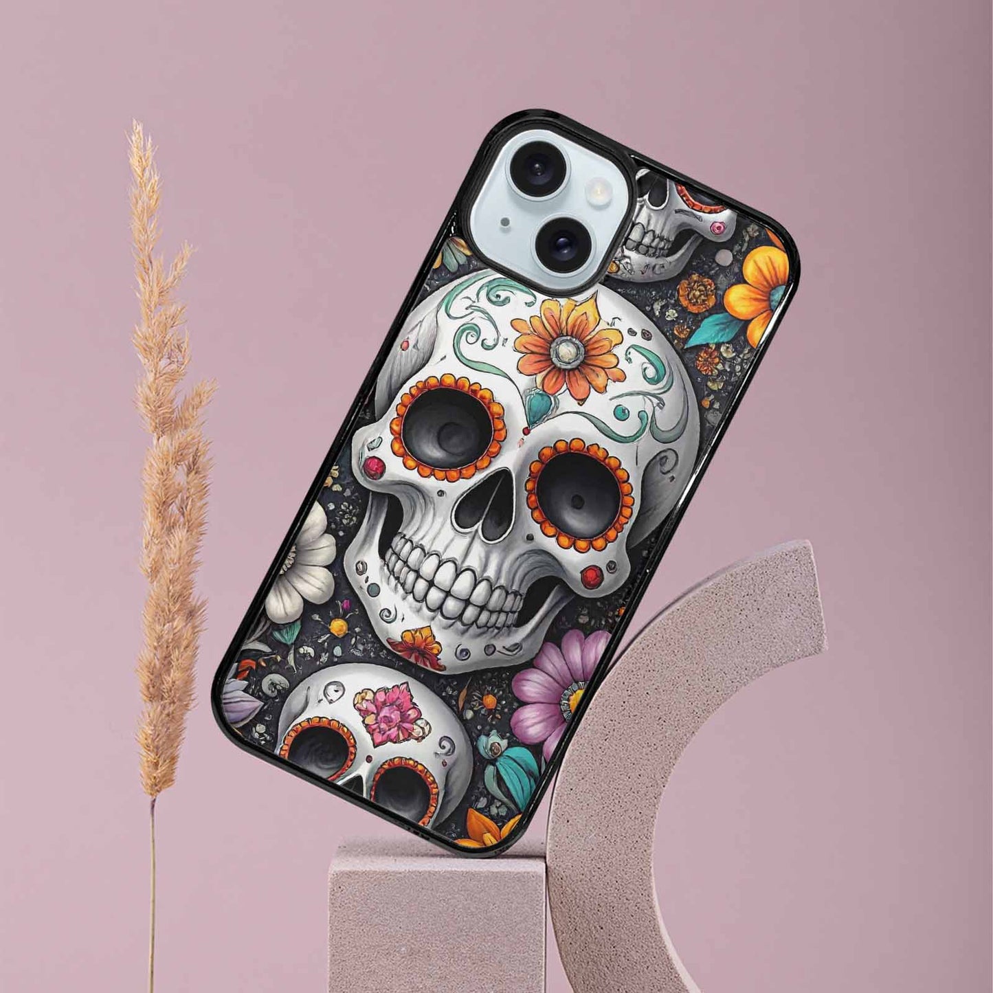 iPhone 15 Plus Case — Greyscale Black And White Dark Black, Personalized Phone Case