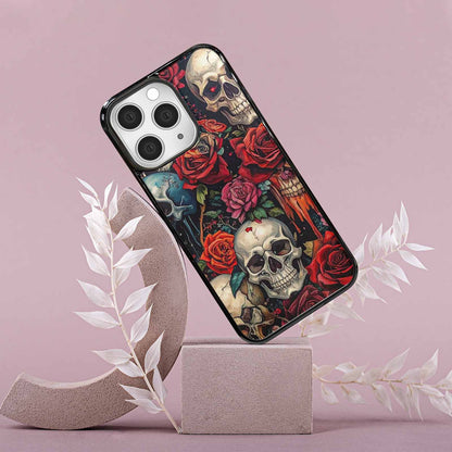 iPhone 15 Pro Max Case — Skulls And Rosesmelting Skulls A, Custom Phone Case