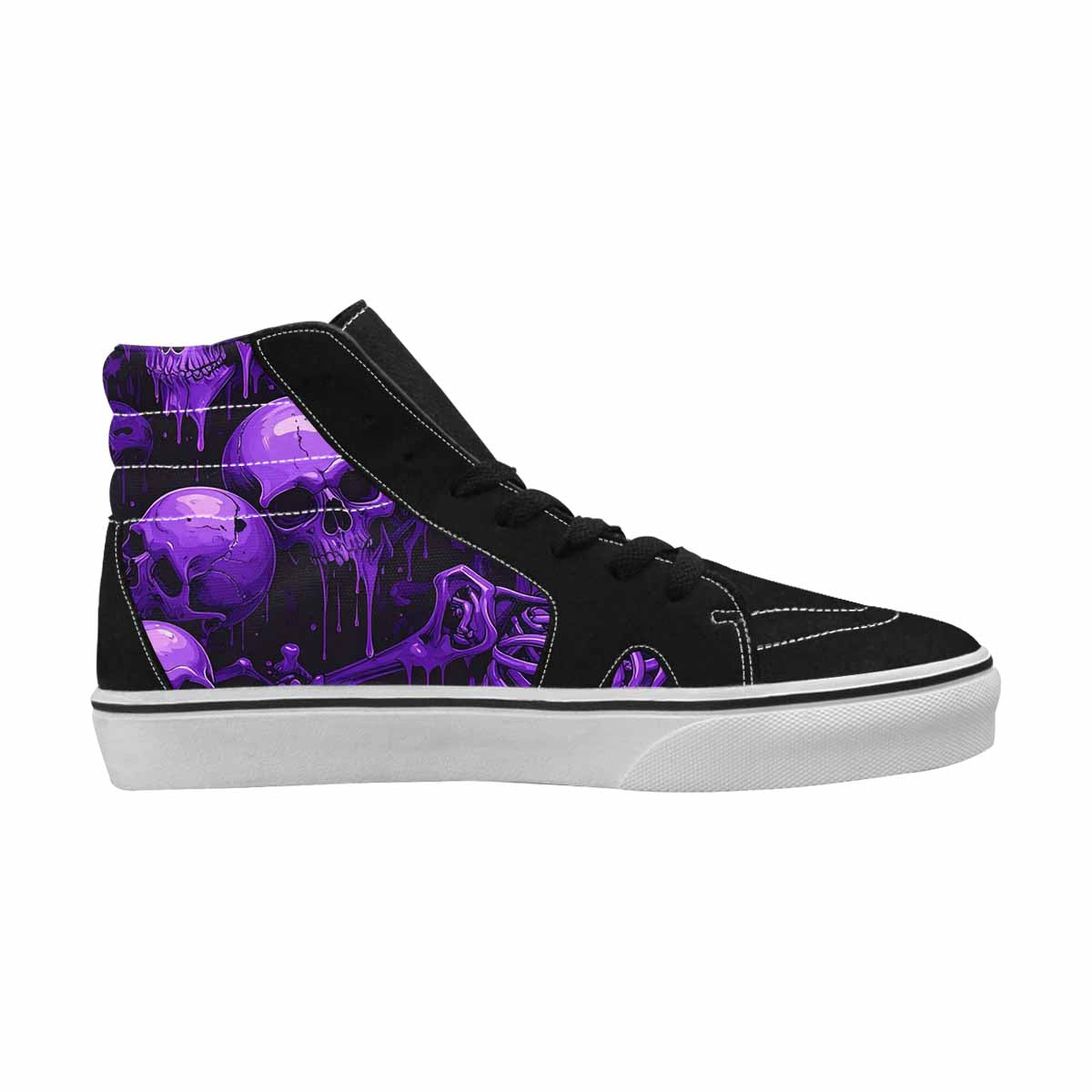 WOMEN'S Skulls High Top Canvas Wearable Art Aesthetic Original Art Sneakers