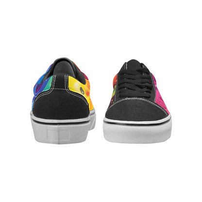 WOMEN'S Smiley Facessmiley Faces  Lace-Up Canvas Dark Academia Sneakers
