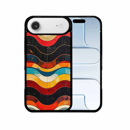 iPhone 17 Air Case — Retro Wave Scallop Stripe Small Retro, Unique Phone Case Design