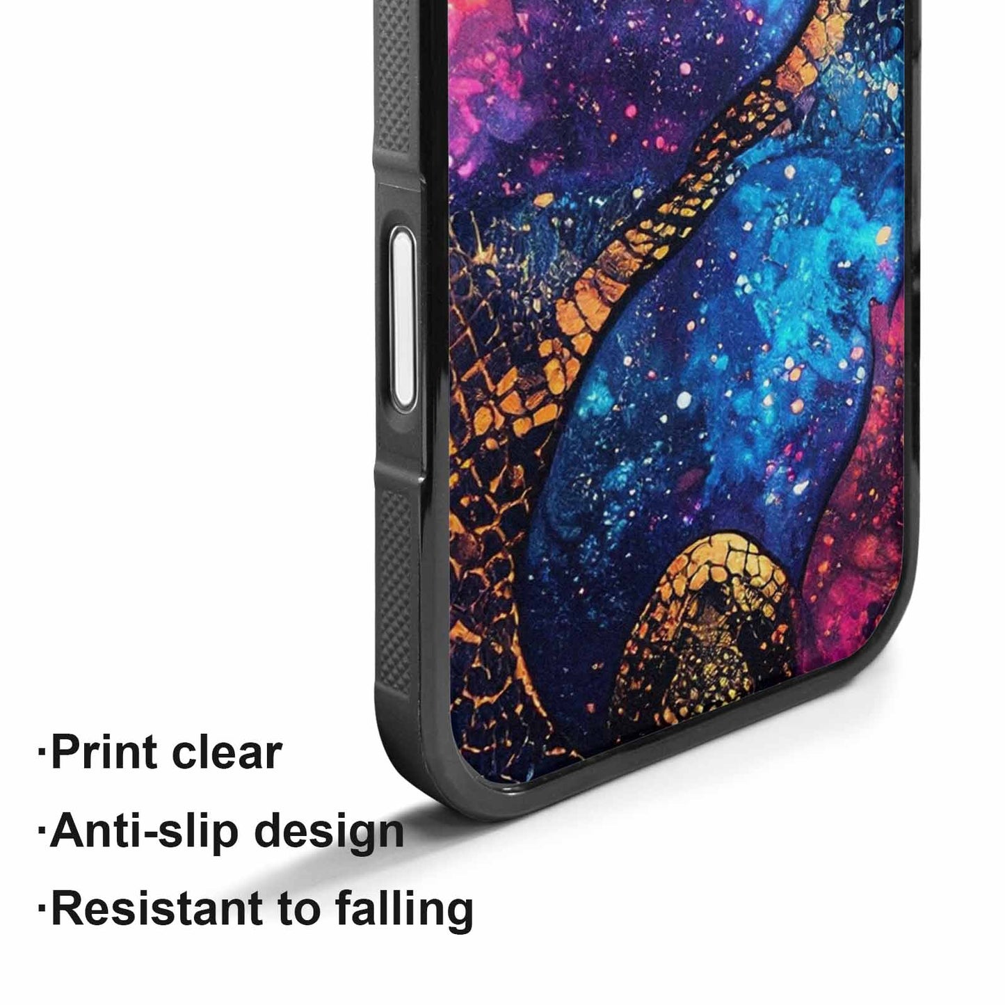 iPhone 17 Case — Galaxy Snake Print Galaxy Space, Custom Art Phone Cover
