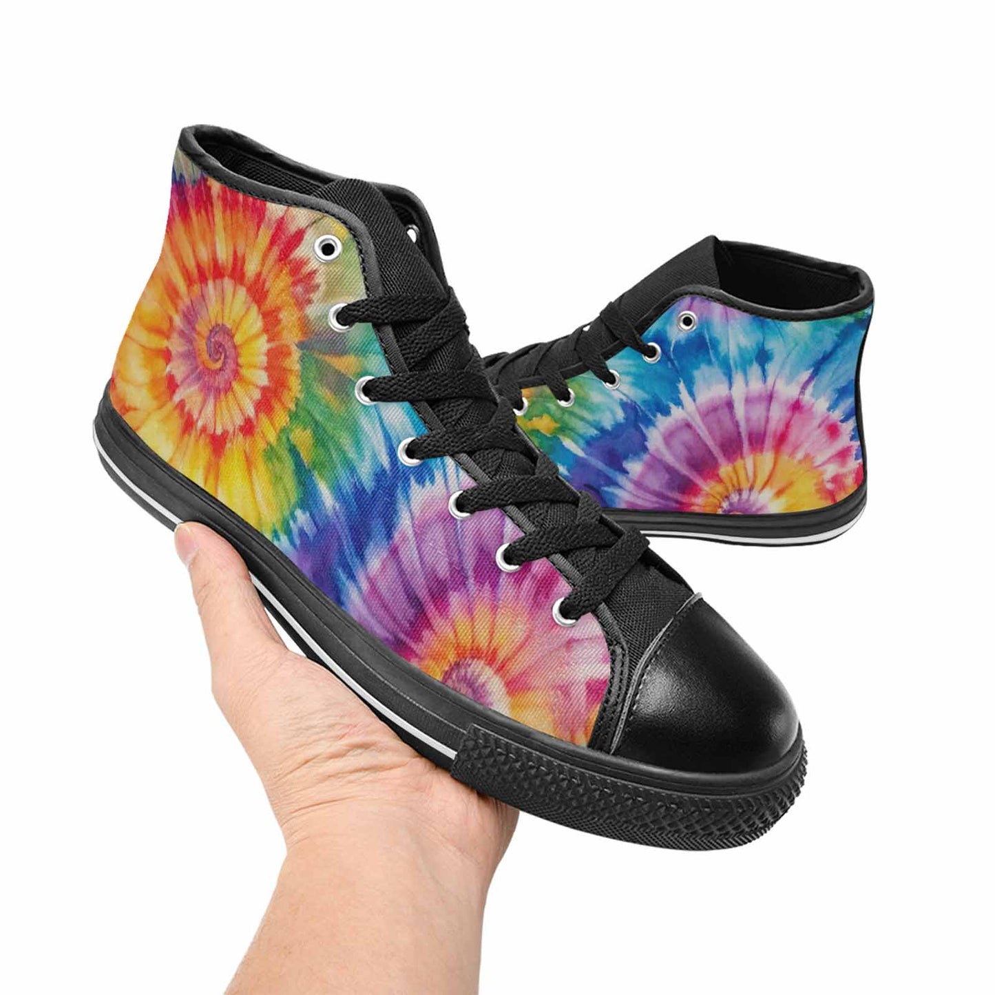 MEN'S Tie Dye Swirl High Top Canvas Dreamcore Sneakers
