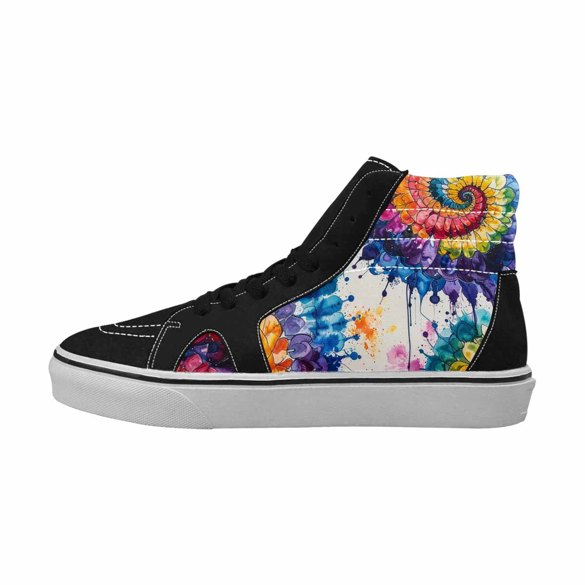 MEN'S Tie High Top Canvas Melting Art Sneakers