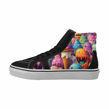 MEN'S Monsters High Top Canvas Artist-designed Aesthetic Custom Streetwear Shoes