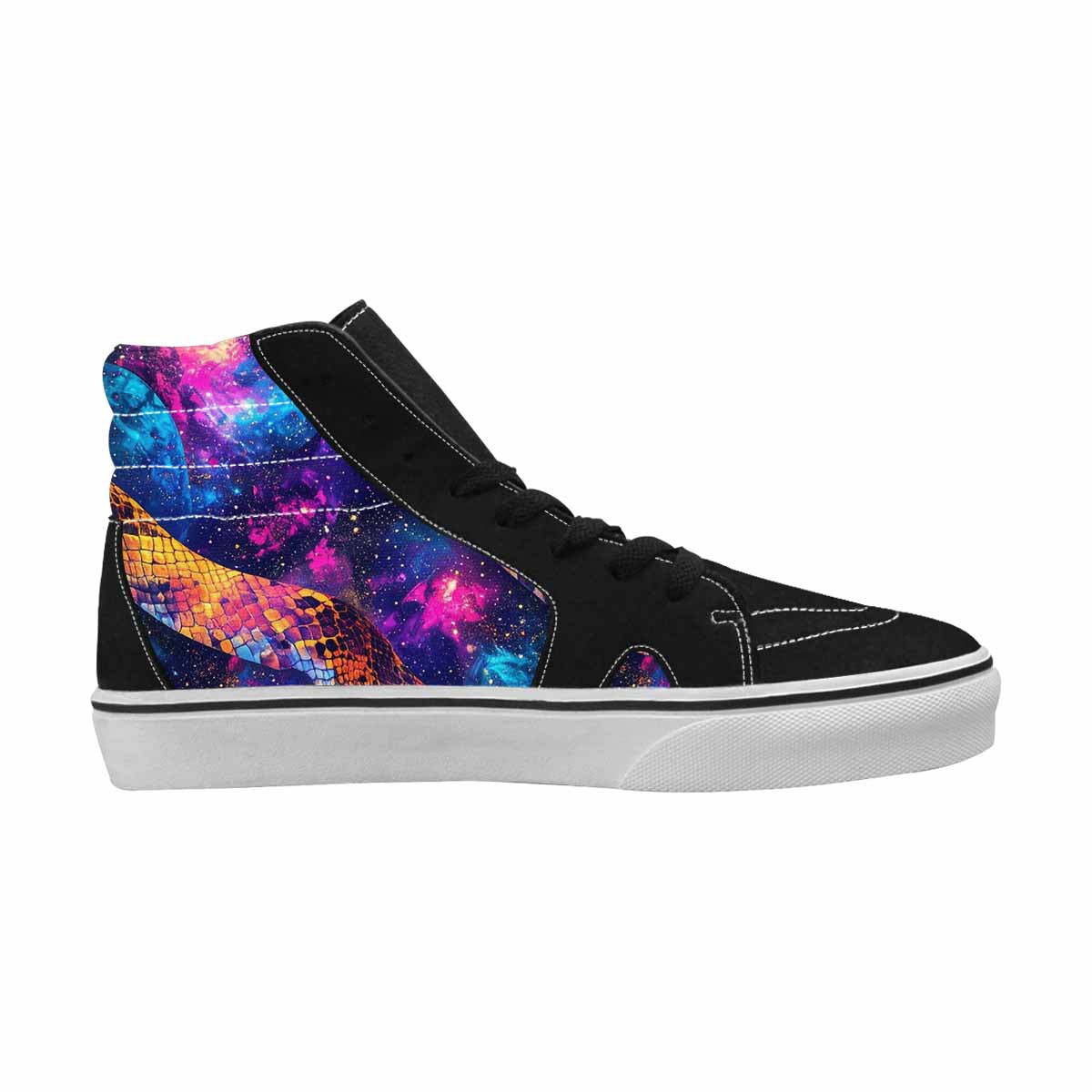 WOMEN'S Galaxy Snake Print High Top Canvas Dark Academia Shoes