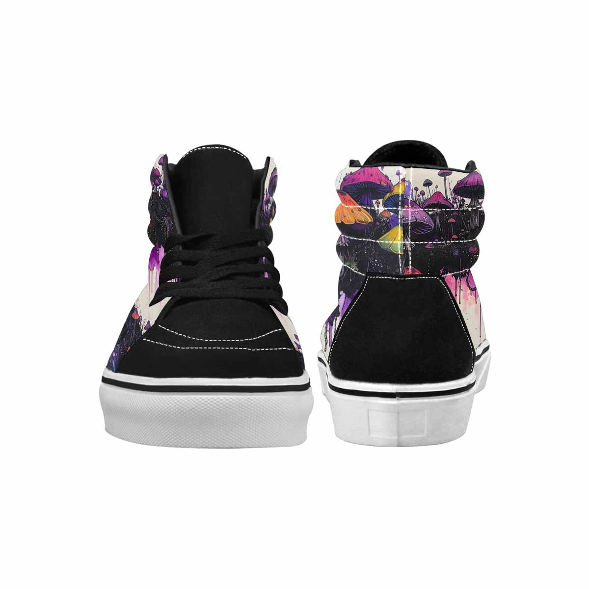 MEN'S Rainbow Drip Mushrooms High Top Canvas Dark Academia Sneakers