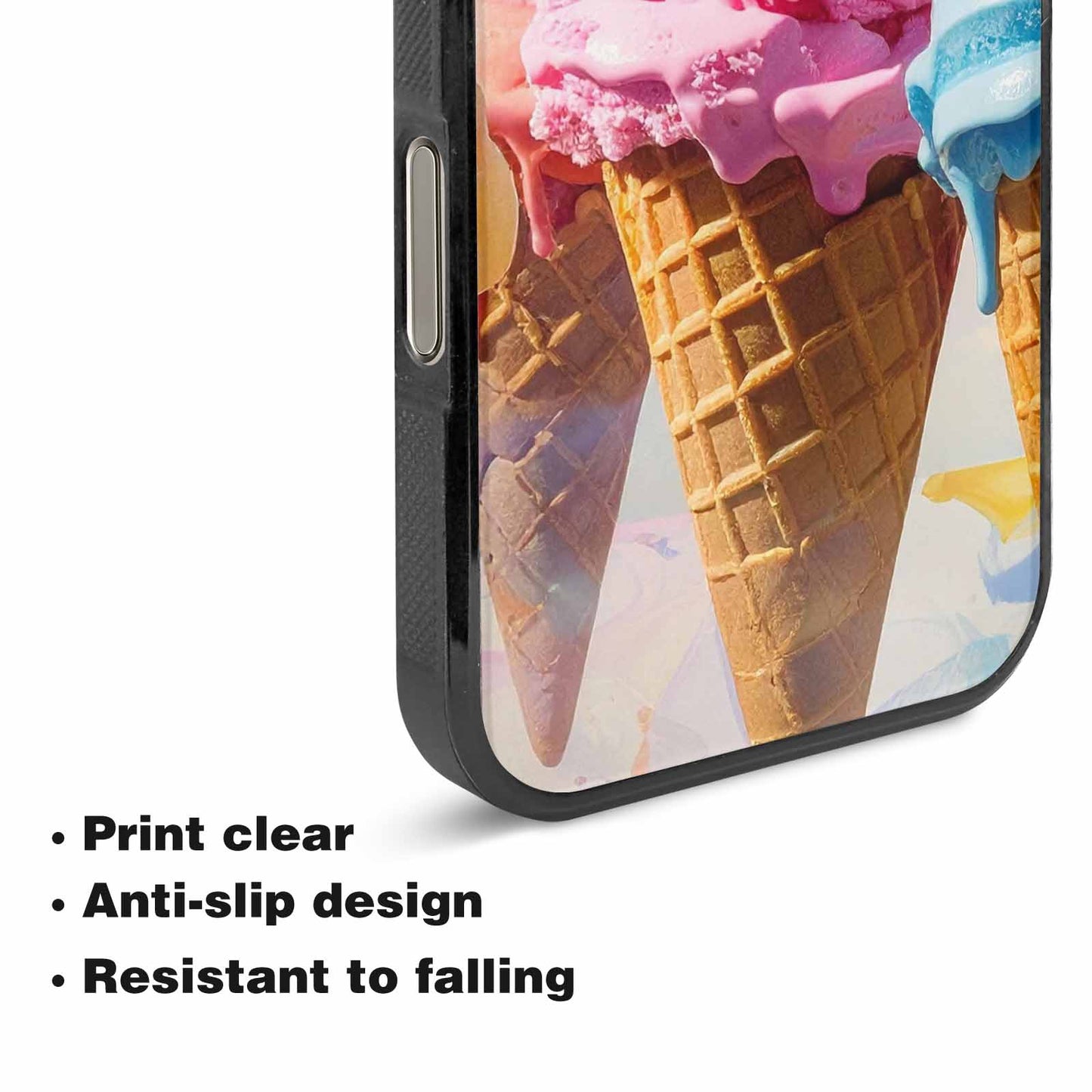 iPhone 16 Pro Max Case — Collage Of Overlapping Waffle Cone Icecream, Custom Art Phone Cover