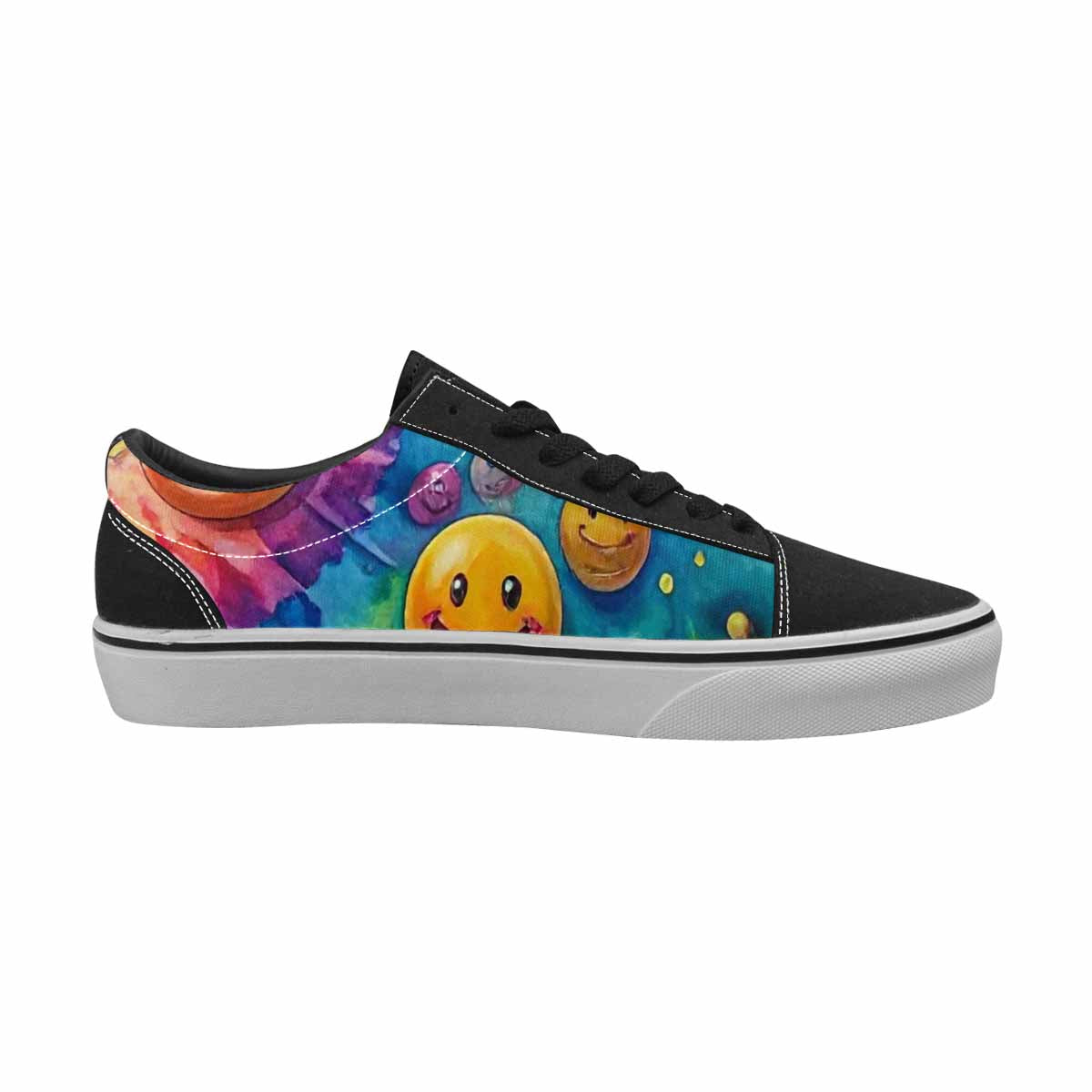 WOMEN'S Smiley Facessmiley Faces  Lace-Up Canvas Dreamlike Custom Shoes
