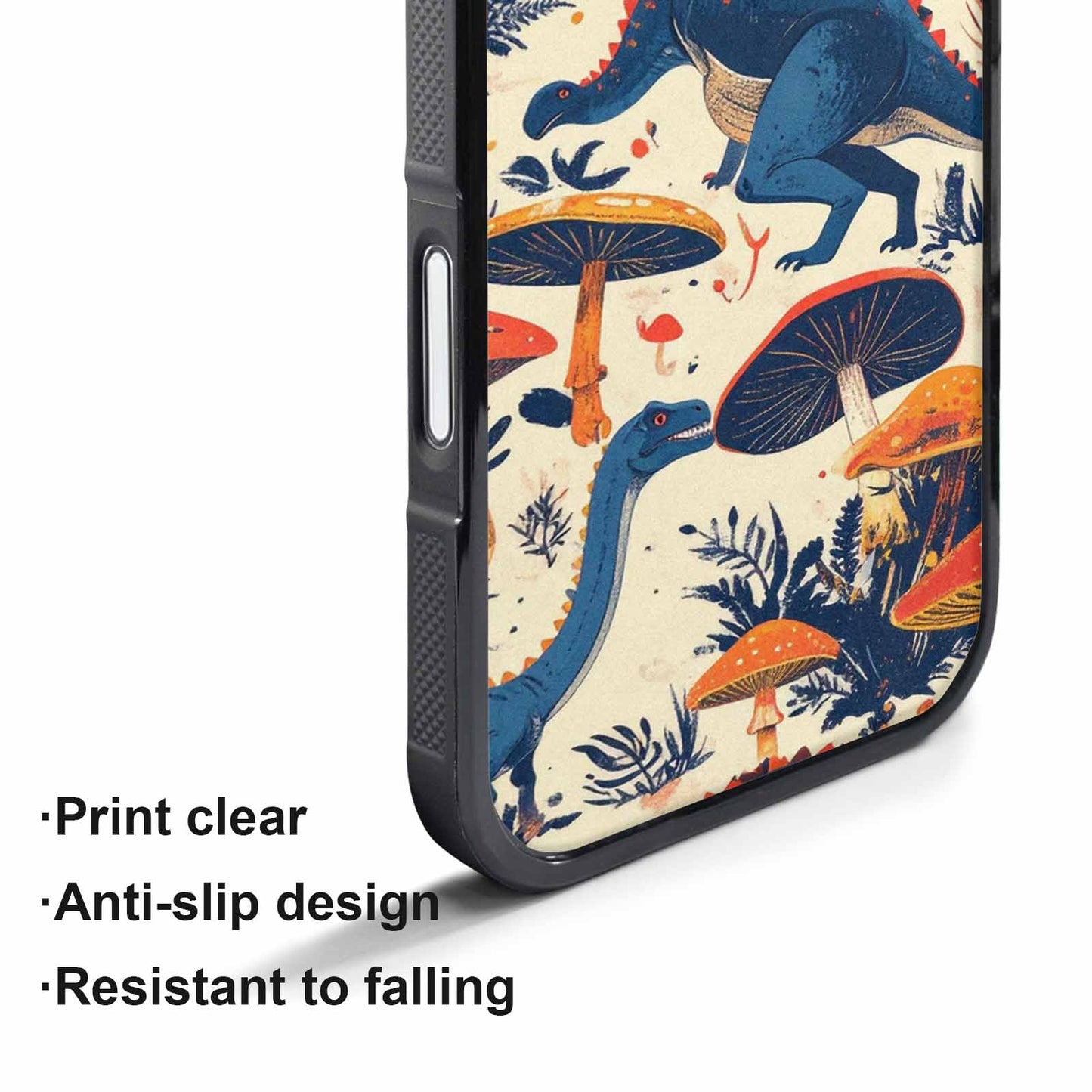 iPhone 17 Pro Max Case — Vintage Dinosaurs Mushroom Retro Vintage, Custom Art Phone Cover