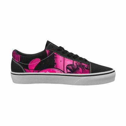 WOMEN'S Monsters (general) Lace-Up Canvas Melting Art Custom Sneakers