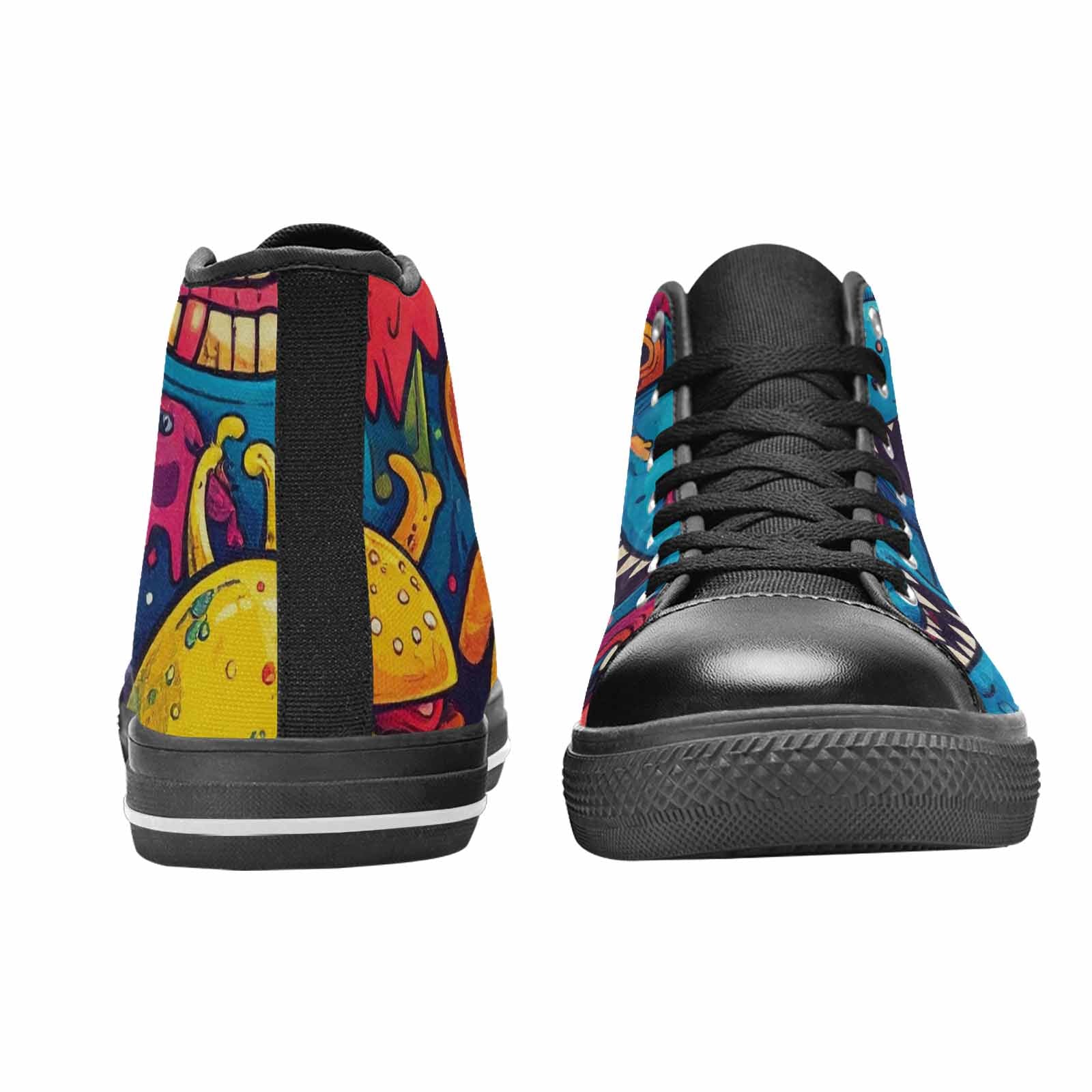 MEN'S Cartoon Monster Character High Top Canvas Vibrant Chaos Sneakers