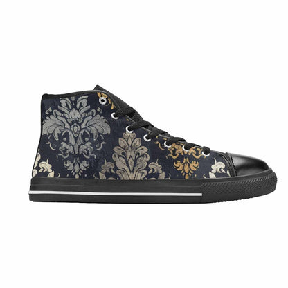 MEN'S Damask Ornamental Wallpaper High Top Canvas Dreamcore Custom Shoes