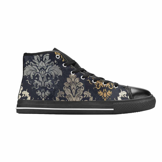 MEN'S Damask Ornamental Wallpaper High Top Canvas Dreamcore Custom Shoes