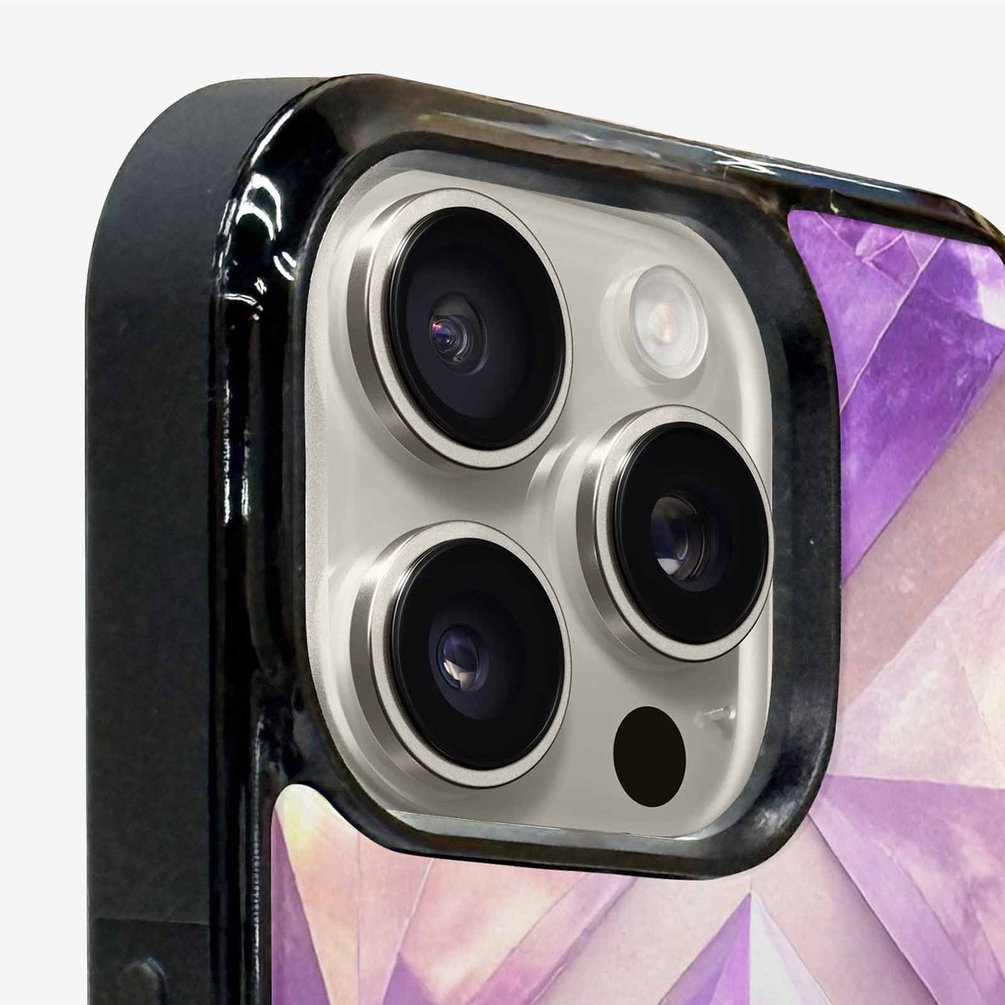 iPhone 16 Pro Max Case — Amethyst Crystal Art Pattern, Custom Designed Case Cover