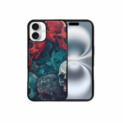 iPhone 16 Plus Case — Marble Skull Custom, Custom Printed Phone Case