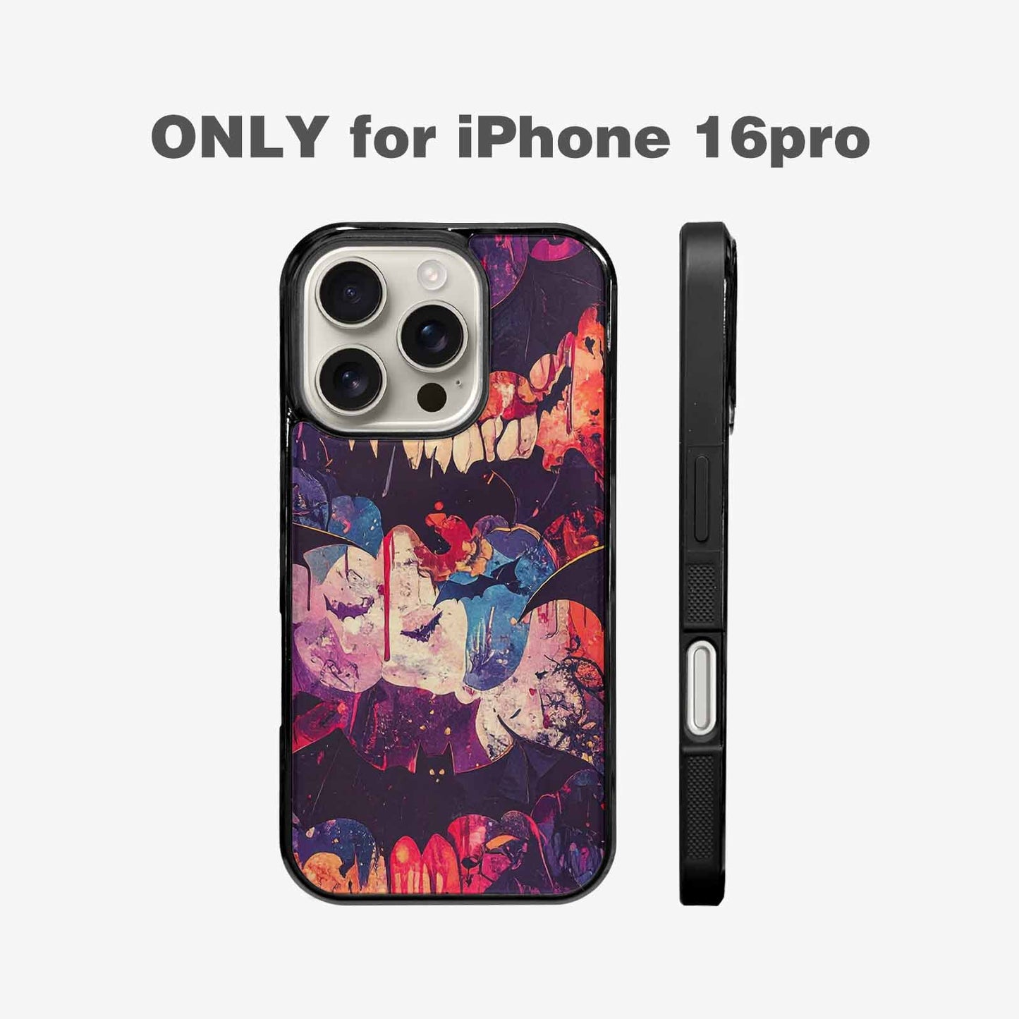iPhone 16 Pro Case — Vampire Fangs Bats Vampire Fangs And, Custom Art Phone Cover