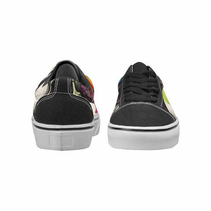 WOMEN'S Rainbow From Skull S Lace-Up Canvas Aesthetic Custom Shoes