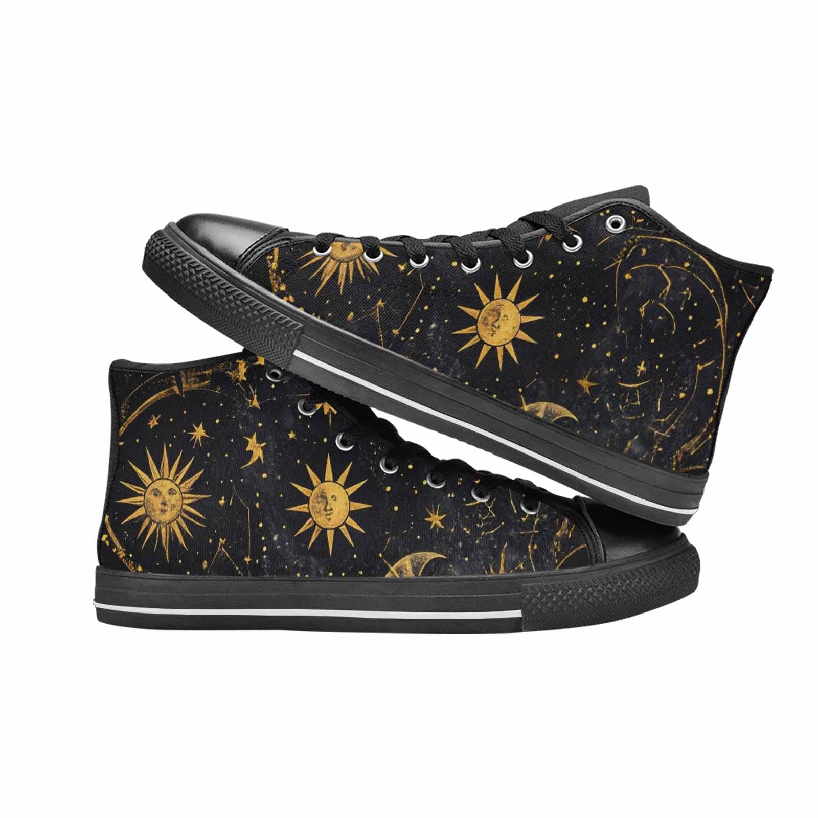 WOMEN'S Zodiac Constellation Star High Top Canvas Cottagecore Custom Shoes