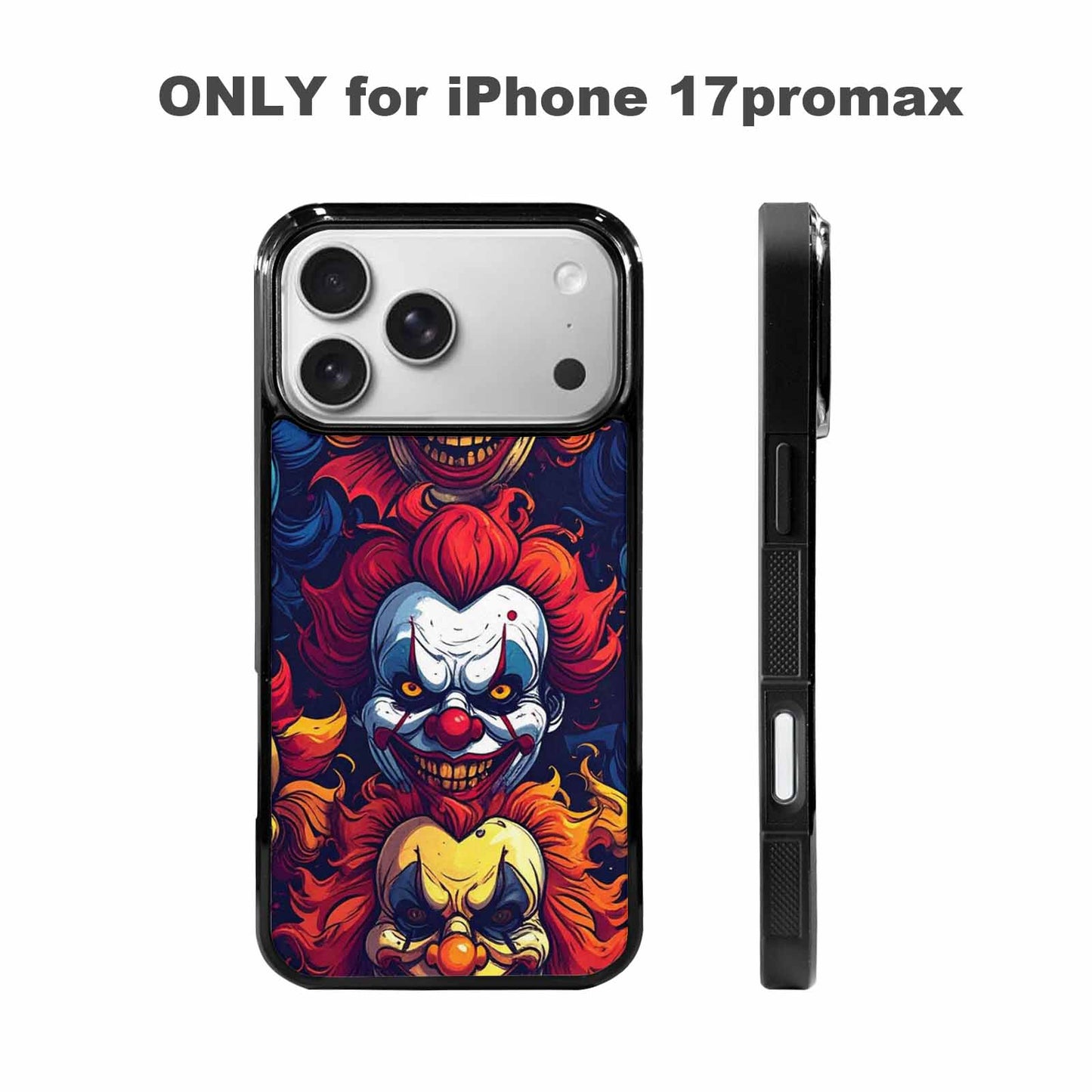 iPhone 17 Pro Max Case — Evil Clowns Heads Faces Cartoon Cute, Personalized Phone Case