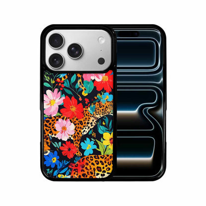 iPhone 17 Pro Case — Leopard Print Floral Animal Print, Custom Printed Phone Case