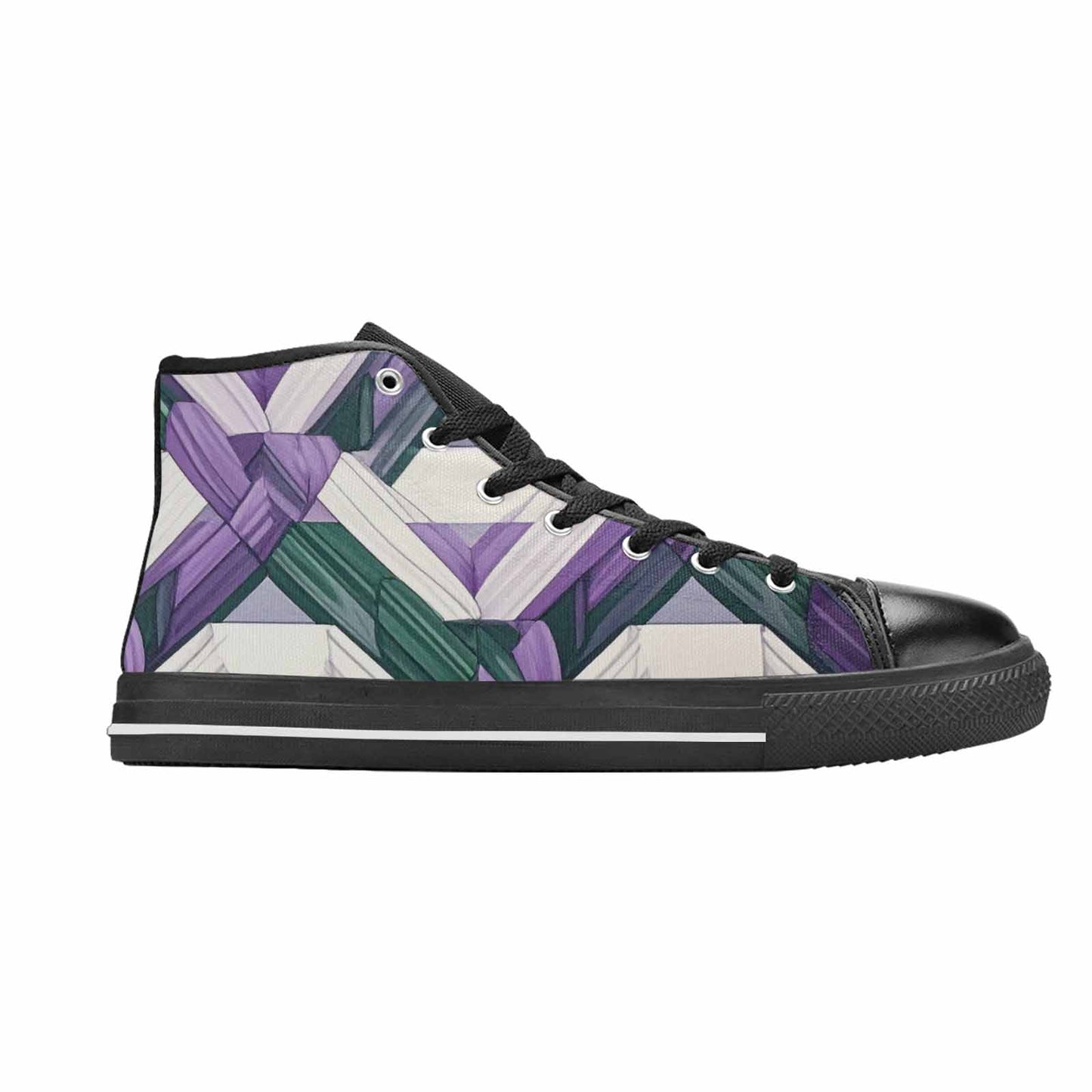 MEN'S Genderqueer Flag Color High Top Canvas Vivid Sneakers