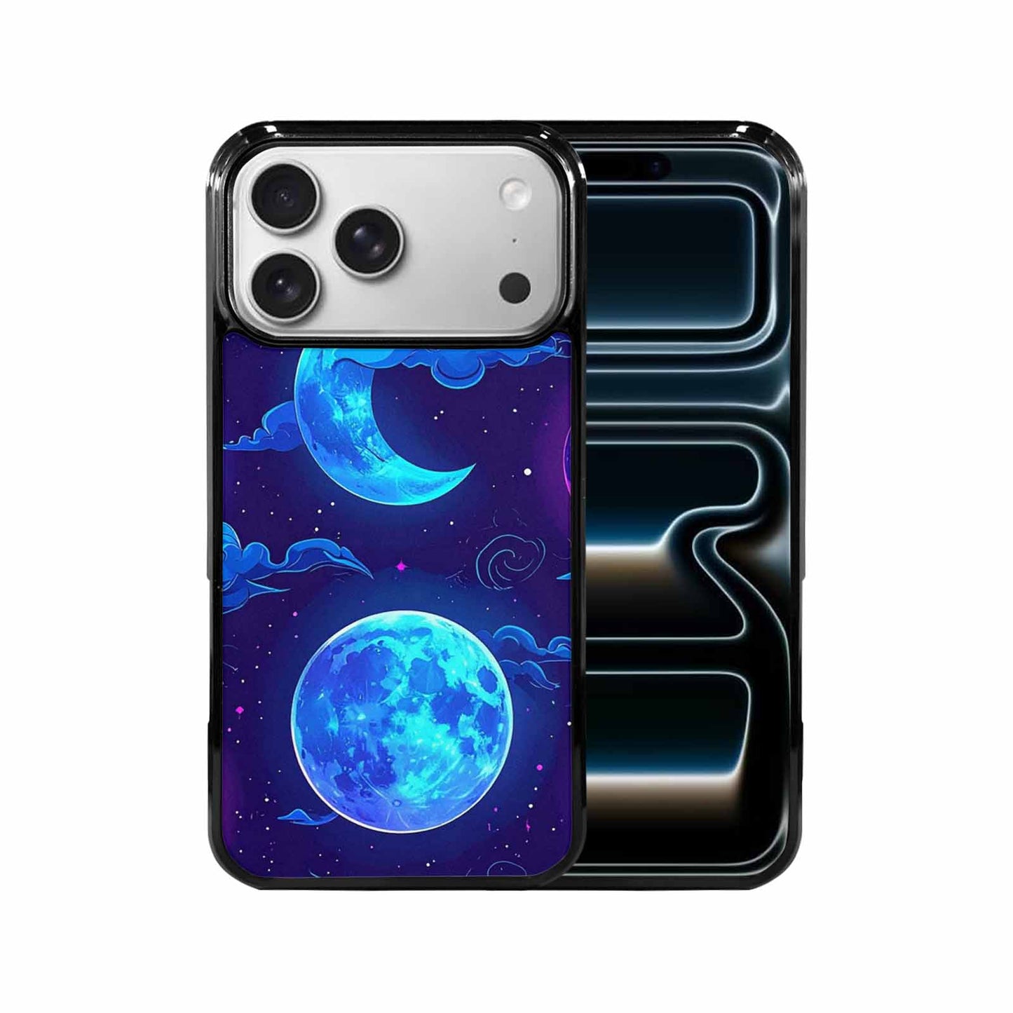 iPhone 17 Pro Max Case — Neon Winter Moon Cartoon Cute, Unique Phone Case Design