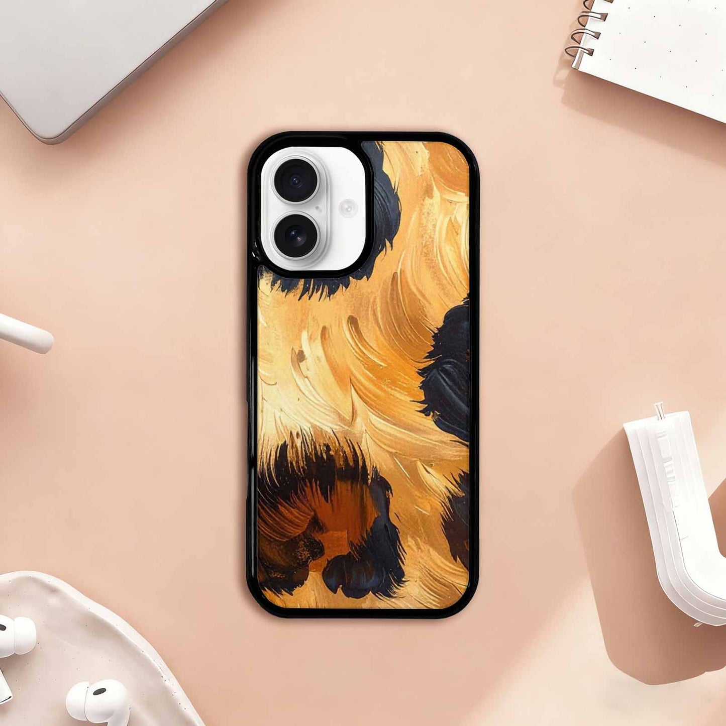 iPhone 17 Case — Leopard Soft Airbrush Gradient Animal Print, Custom Art Phone Cover