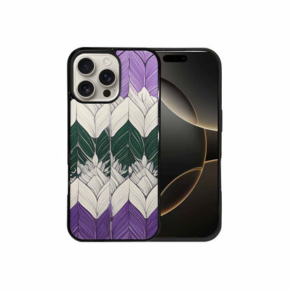 iPhone 16 Pro Max Case — Genderqueer Flag Color Theme Small Rainbow, Customized Protective Case