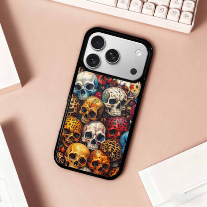 iPhone 17 Pro Case — Skulls Pattern Hundreds Of Sma Gothic, Original Design Phone Case