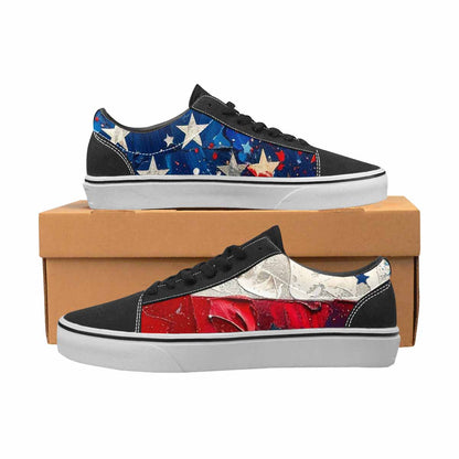 WOMEN'S Patriotic Stars Stripes Lace-Up Canvas Dreamcore Shoes