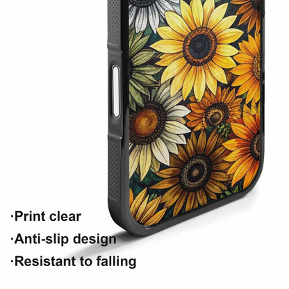 iPhone 17 Case — Small Sunflower Pattern, Randomly Floral, Custom Print Case Cover