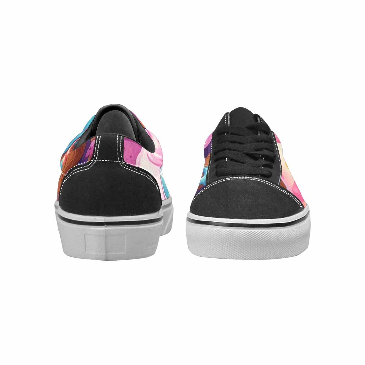MEN'S Melting Icecream Cone Monster Canvas Lace-Up Grunge Custom Sneakers