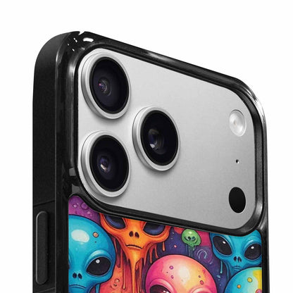 iPhone 17 Pro Max Case — Melting Aliens Pattern Alien Scifi, Custom Printed Phone Case