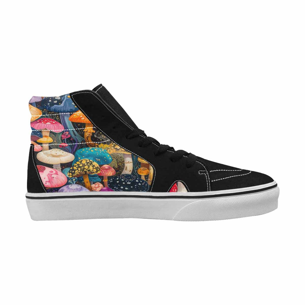 MEN'S Mushrooms High Top Canvas Wallpaper Art Custom Sneakers
