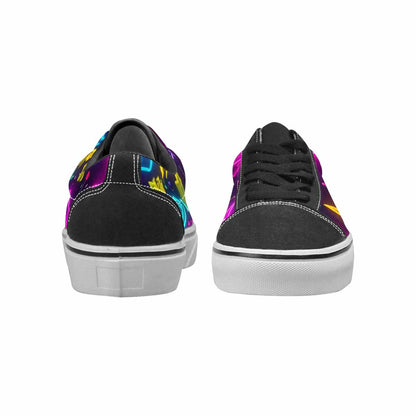WOMEN'S 80s Retro Motif 80s Lace-Up Canvas Dreamlike Custom Shoes