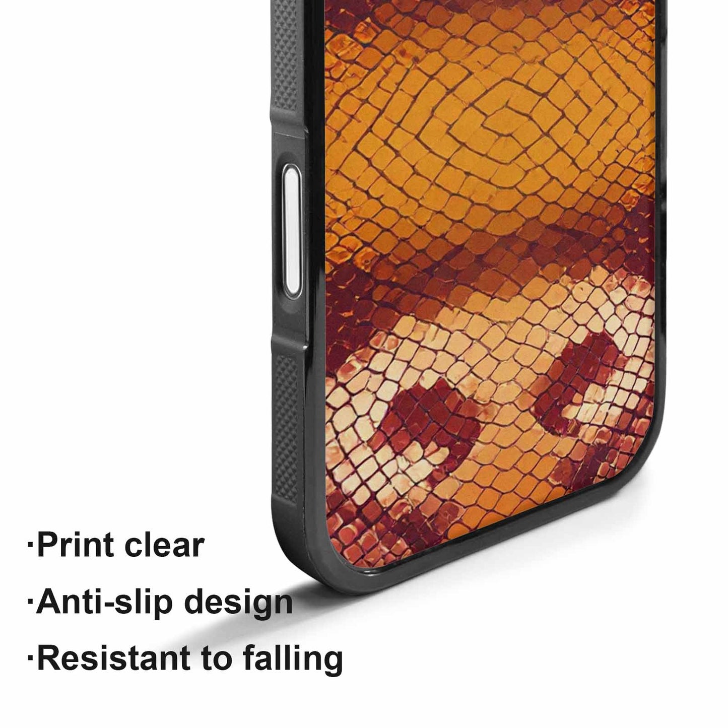iPhone 17 Case — Snake Print Dark Seamless Animal Print, Custom Designed Case Cover