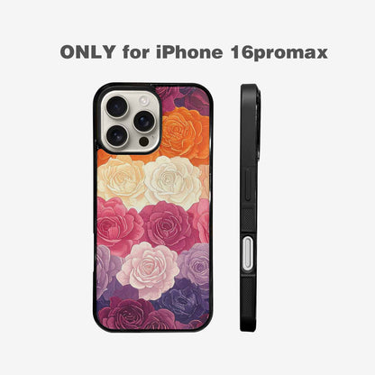 iPhone 16 Pro Max Case — Lesbian Flag Color Theme Small Rainbow, Customized Protective Case