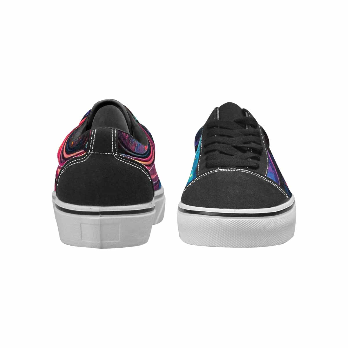 MEN'S Cartoon Alien Characters Canvas Lace-Up Neon Fantasy Custom Shoes