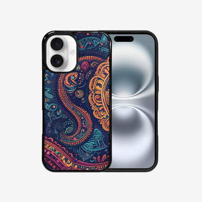 iPhone 16 Case — Paisley Mandala, Custom Designed Case Cover
