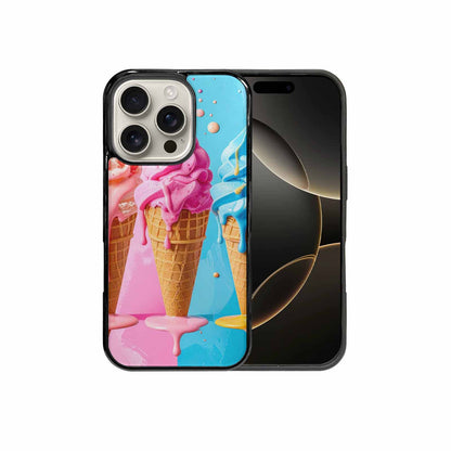 iPhone 16 Pro Case — Collage Of Overlapping Waffle Cones Icecream, Unique Phone Case Design