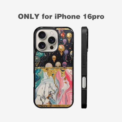 iPhone 16 Pro Case — Aliens Marblealiens Pattern Cyi, Original Design Phone Case