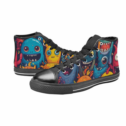 MEN'S Cartoon Monster Character High Top Canvas Grunge Custom Shoes