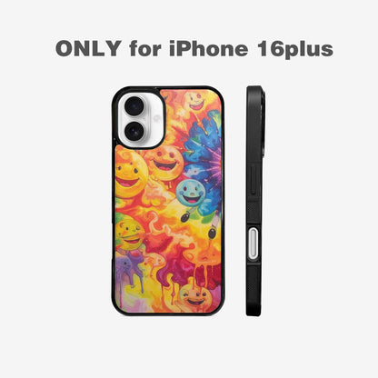 iPhone 16 Plus Case — Smiley Facessmiley Faces Tie D 4f3, Customized Protective Case