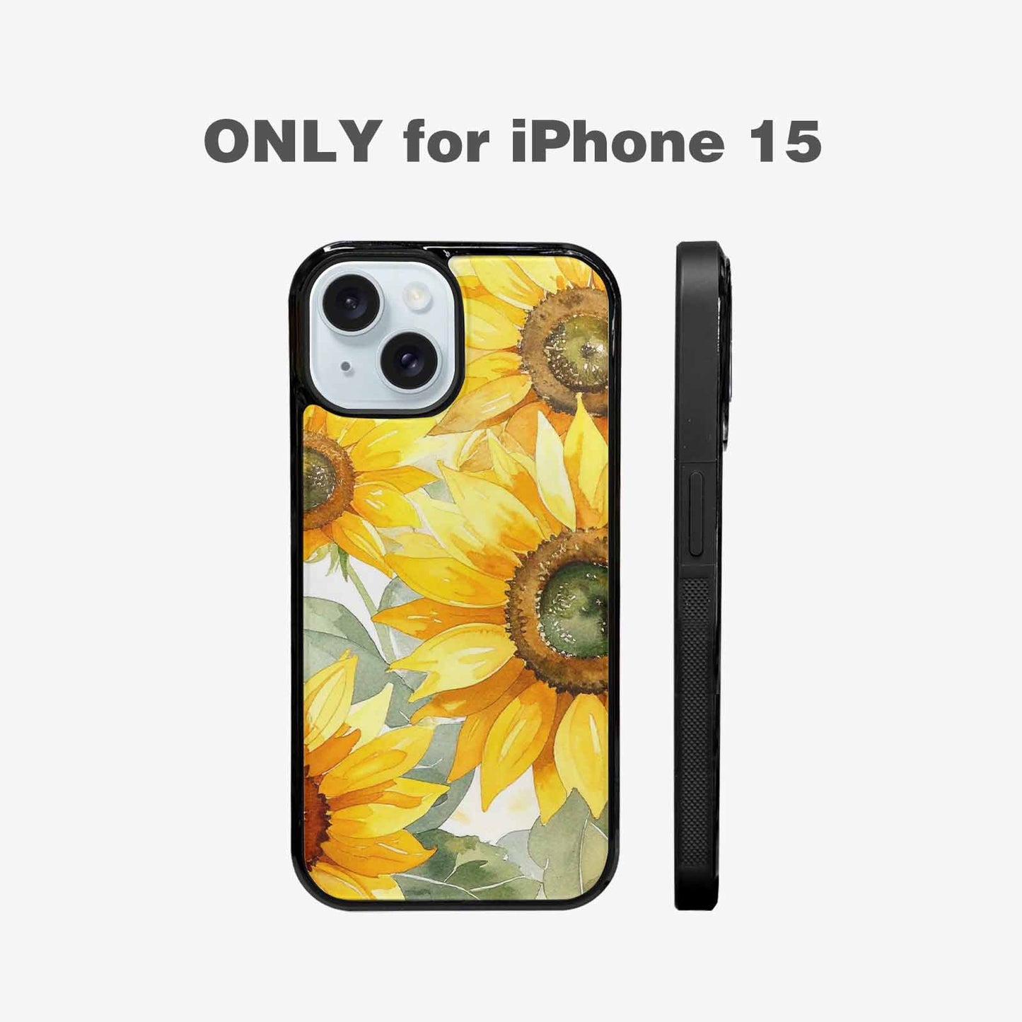 iPhone 15 Case — Sunflowers Watercolor, Original Design Phone Case